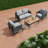 Comfort Patio Sofas, Steel Wicker Modern Set For Backyard Balcony
