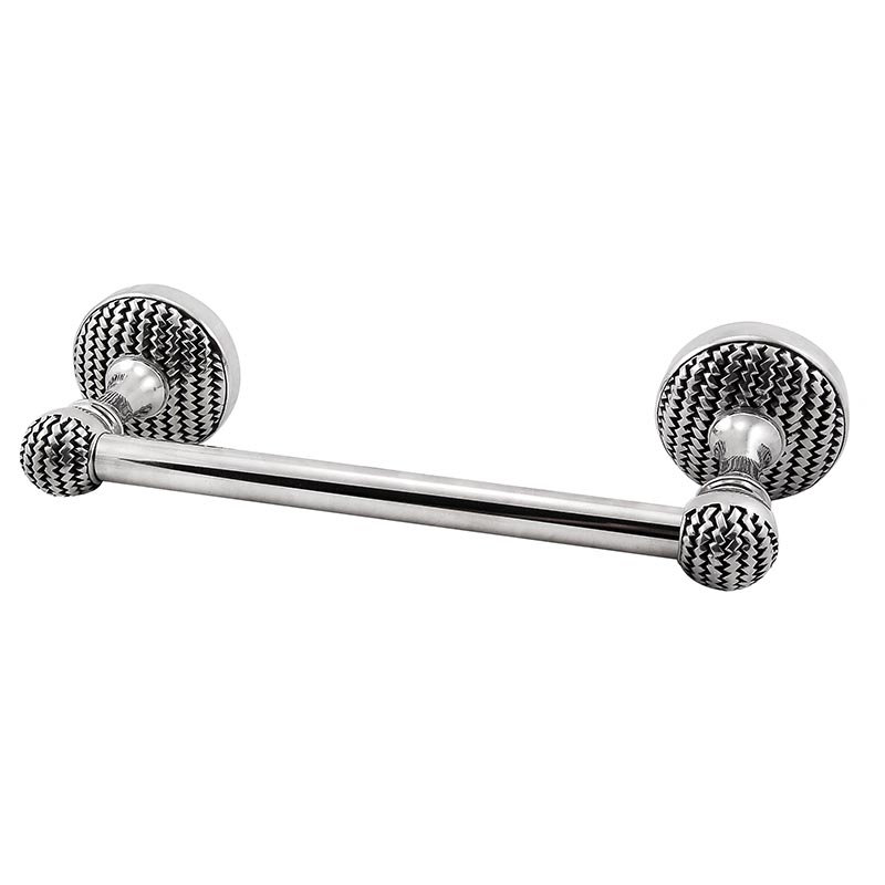 Cestino Wall Mounted Towel Bar, Antique Silver