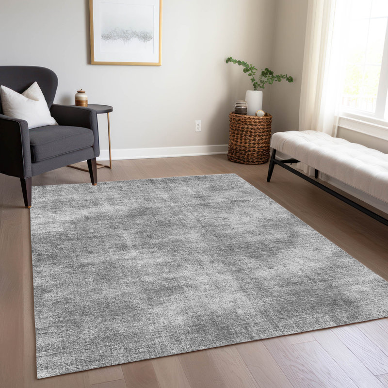 Tapis d'intérieur / extérieur gris Orlena , 9 pi x 12 pi