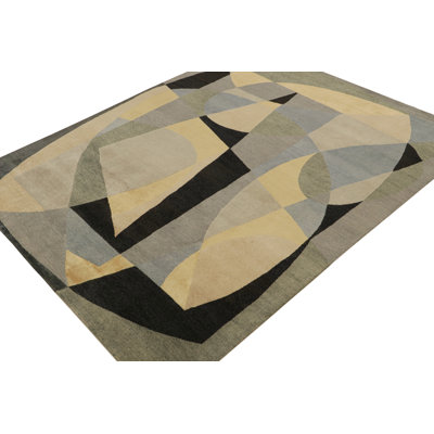 Hand Knotted Geometric Area Rug