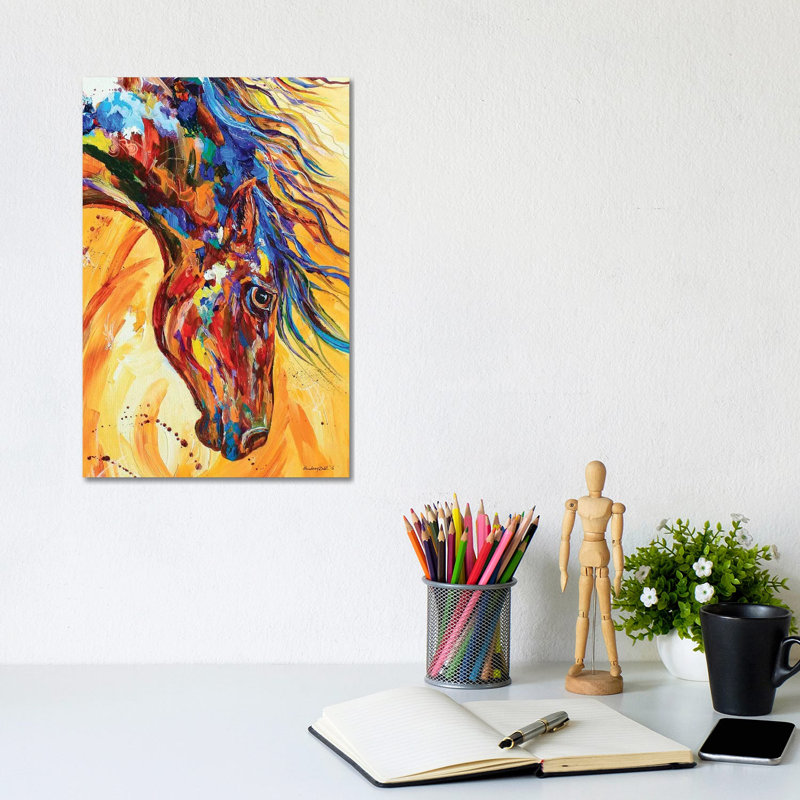 Mane Attraction by Lindsey Dahl - Wrapped Canvas Painting, 20.32 cm H x 30.48 cm W