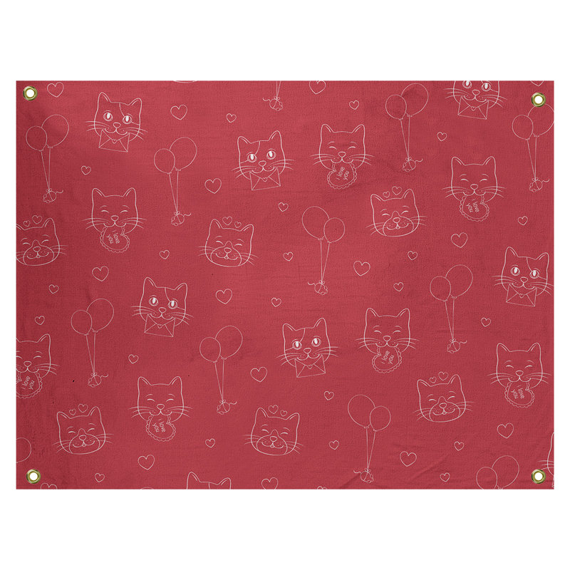 Tapisserie murale en polyester de hol st day, H 1 po x l 59 po x P 50 po, Rouge