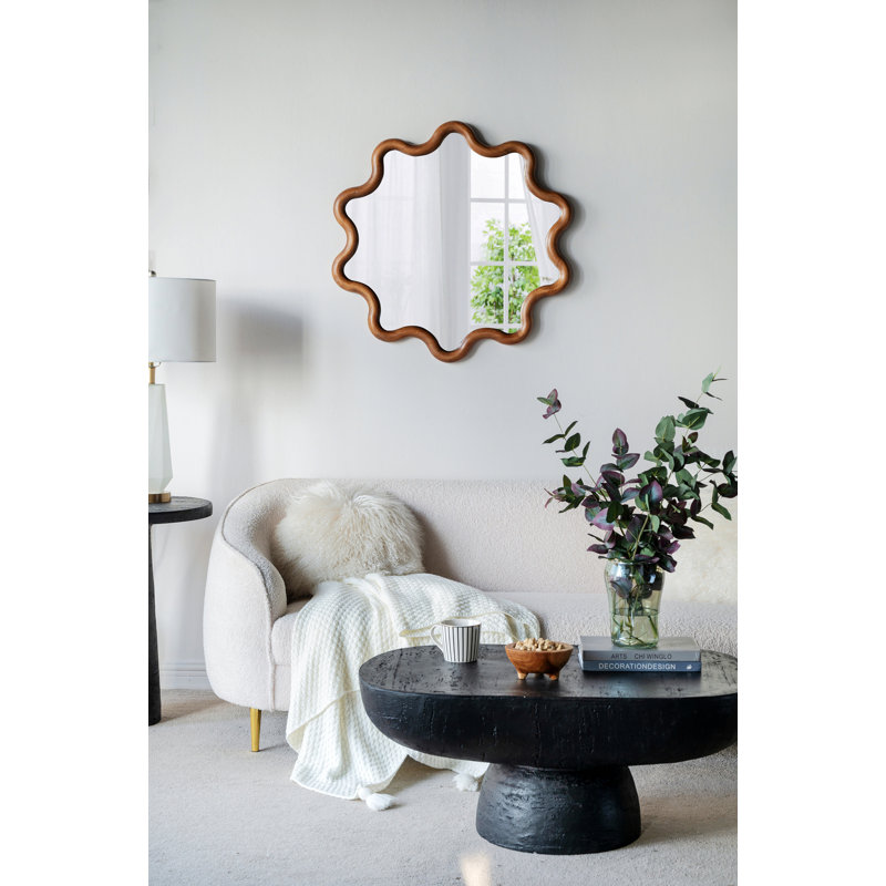 Miroir à cadre en bois, miroir d'appoint, miroir mural pour le salon de la chambre à coucher