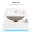 Meuble-lavabo de salle de bain avec lavabo, fixation murale de 16 po, finition blanche, fonctionnalité moderne, espace de rangement spacieux pour petite pièce, lavabo à détecteur de radars, blanc, style, baignoire abondante, trousse d’identification