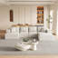 Ensemble de canapé modulaire rembourré moderne sans os, canapé modulaire en L de 132 po avec 6 coussins, canapé-lit combiné gratuit-826600419