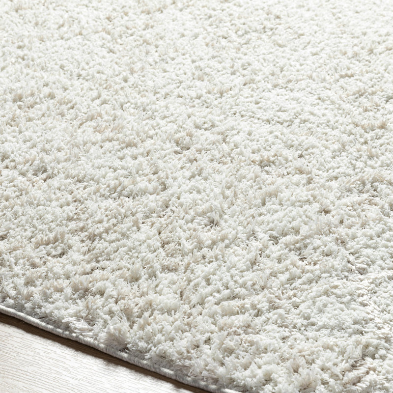 Rectangle Dishan Argyle Machine Woven Polyester Area Rug in Off-White, Rectangle 5'3" x 7'