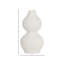 Vase en céramique blanche nervurée 10 "Liubomila-95418597-95418596