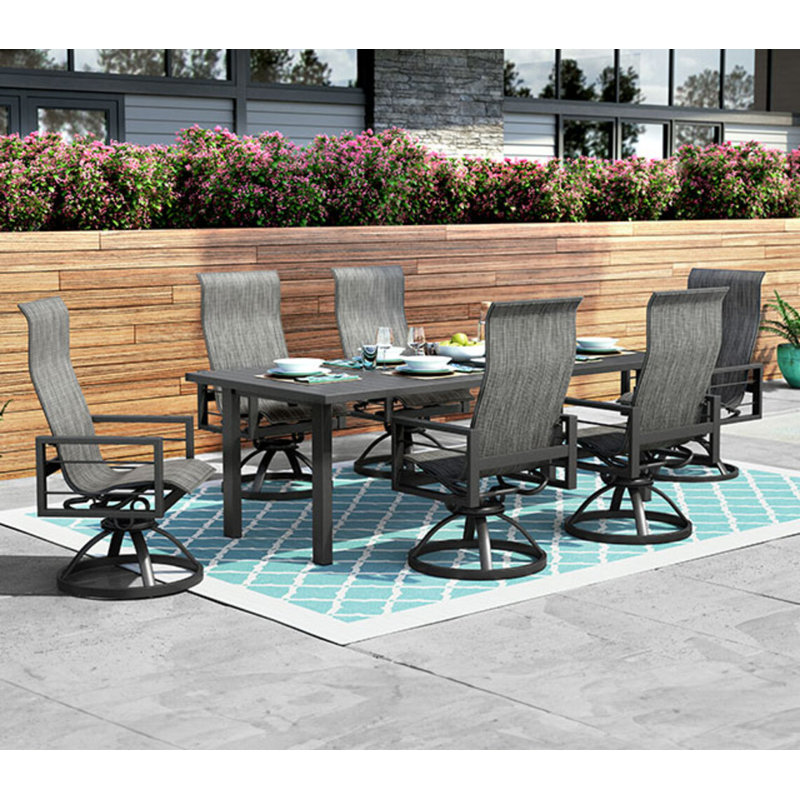 Sutton High Back Swivel Rocker, Carbon, Sandbar