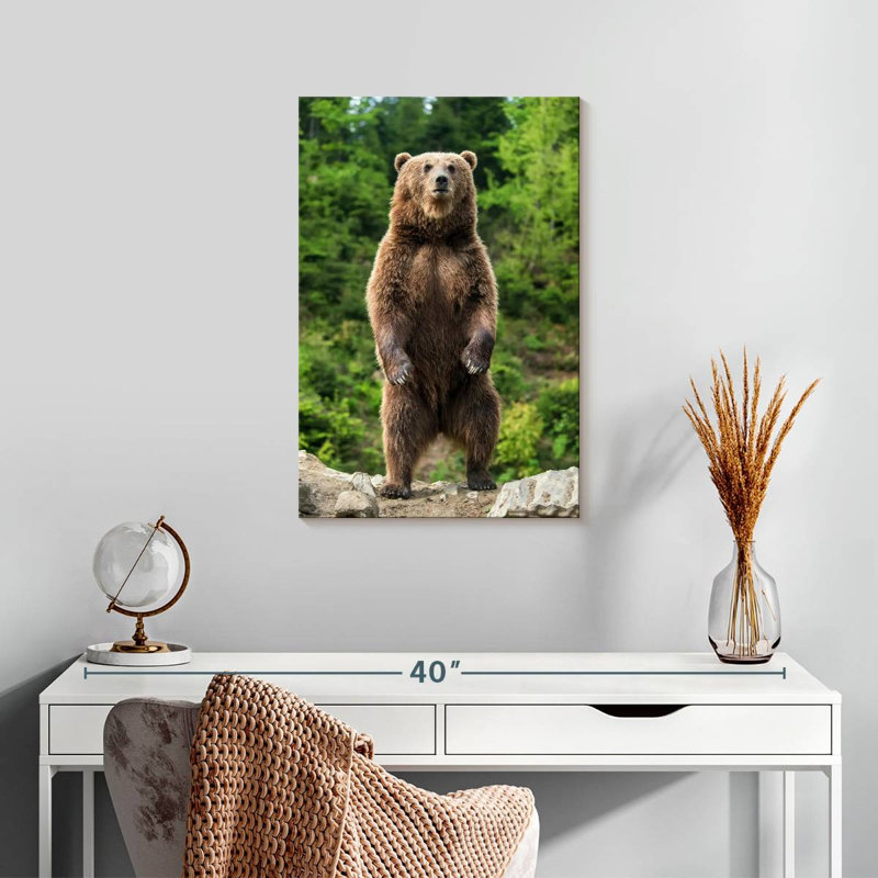 Ours grizzly debout, H 24 po x l 16 po