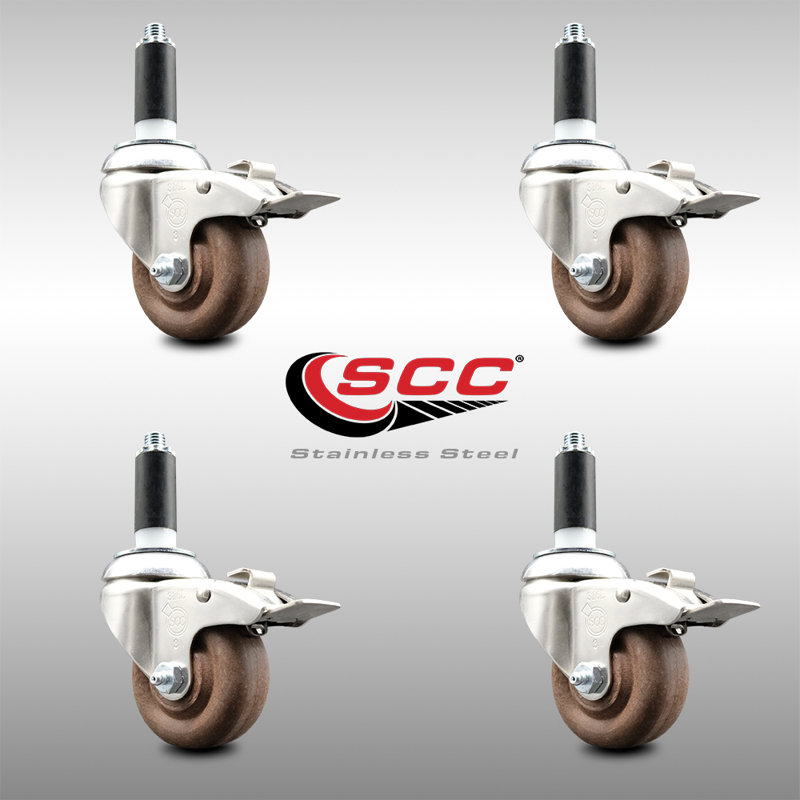 Stem Caster, 3" H x 3" W