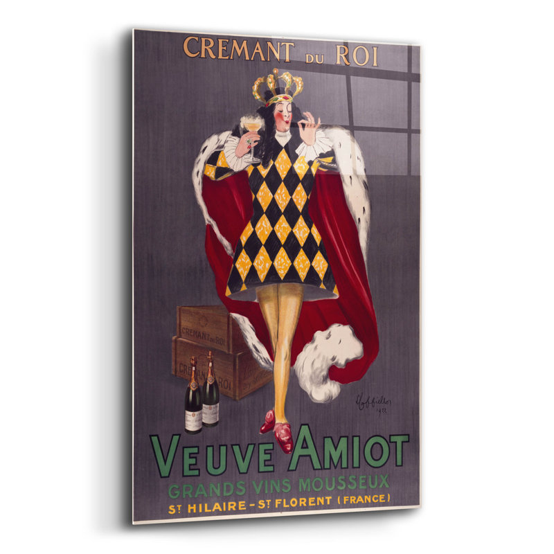 «Veuve Amiot Cappiello King» par Vintage Posters, art mural en verre acrylique, 16 po x 24 po, H 16 po x l 12 po x P 0,13 po
