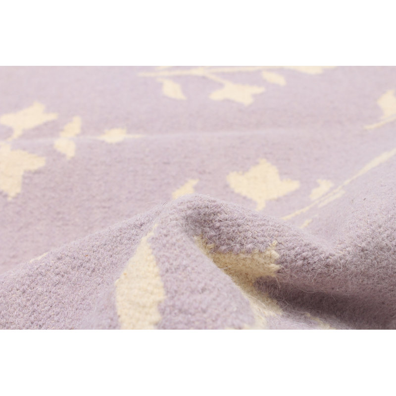 Tapis oriental en laine tissé à plat à la main à motif rectangulaire Evah 5 pi 1 po x 7 pi 10 po Evah