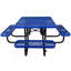Table de pique-nique carrée en acier pour l'extérieur 46 ", avec parasol-1098175053-1098175055