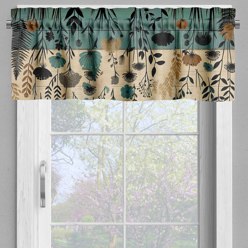 Ambesonne Tailored 55'' W Kitchen Curtain