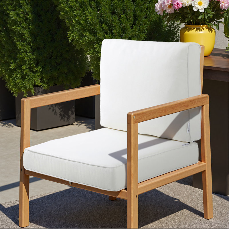 Ensemble de coussins de siège / dossier d'extérieur Jakailyn, Beige