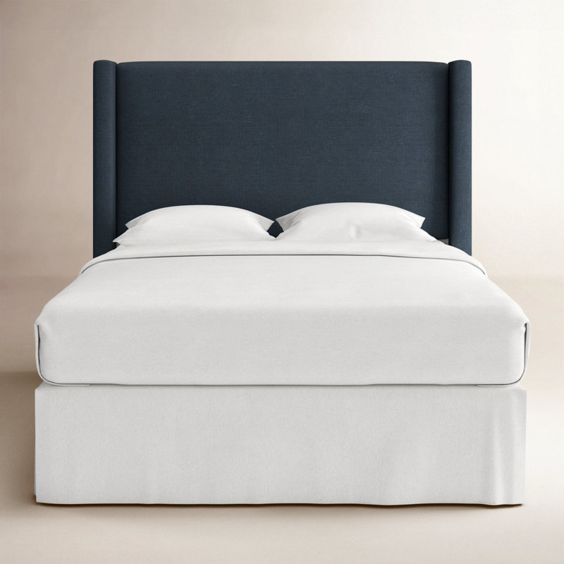 Hanson Upholstered Headboard, Queen, Classic Navy Linen