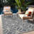 Pissouri Geometric Blue/Gray/Ivory Indoor & Outdoor Area Rug-1020926464