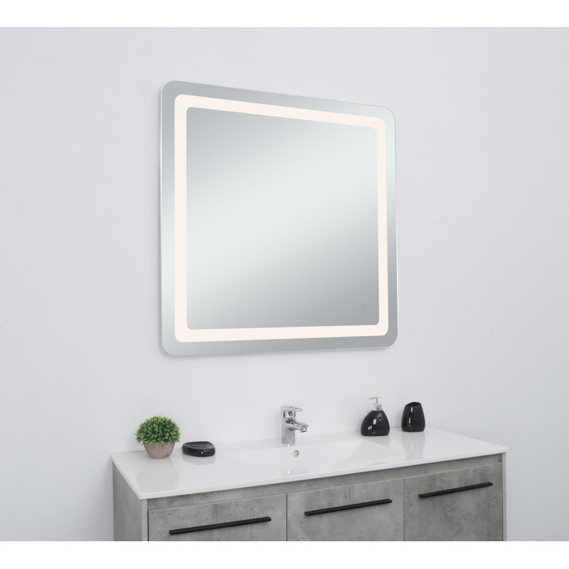 Miroir mural Juliane, 36 po x 36 po, Carré