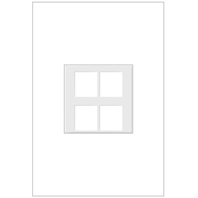 Adorne White Keystone Frame, 4-Port