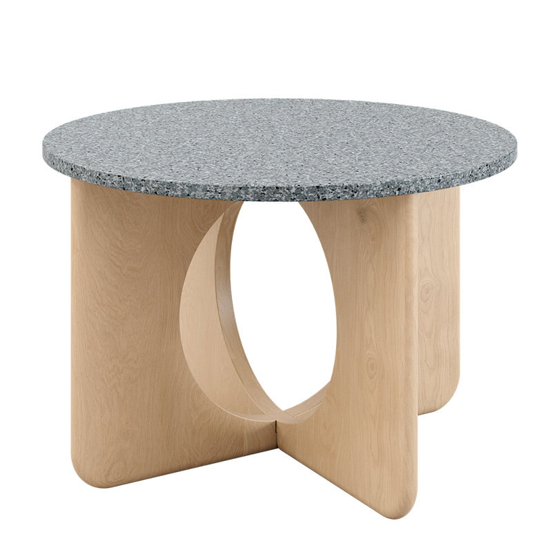 Table basse Tumble, Gris, Naturel