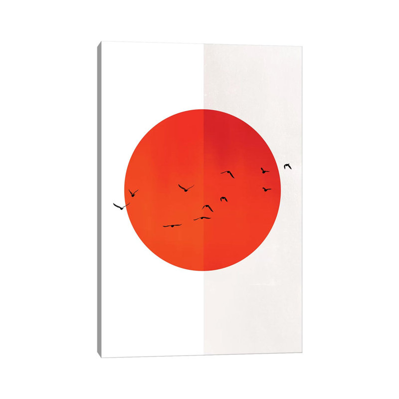 Seagulls Of The Sun by Kubistika - Wrapped Canvas Print, 66.04 cm H x 45.72 cm W x 1.91 cm D