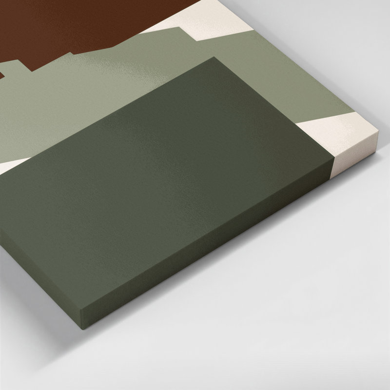Minimalisme 51, art mural sur toile brune, H 8 po x l 10 po