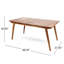 Table de salle à manger d'extérieur en bois massif de 69 po