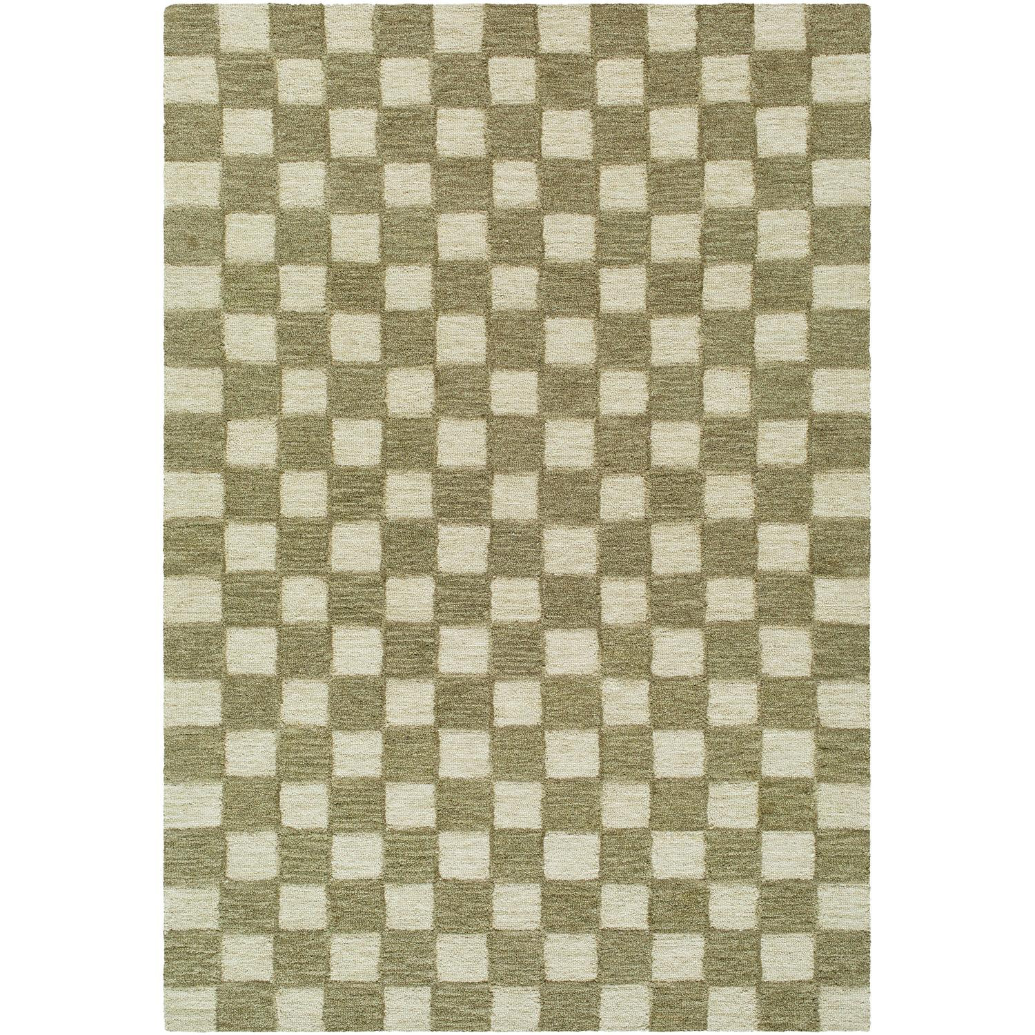 Wright Hand-Tufted Checkered Area Rug, Rectangle 8' x 10'