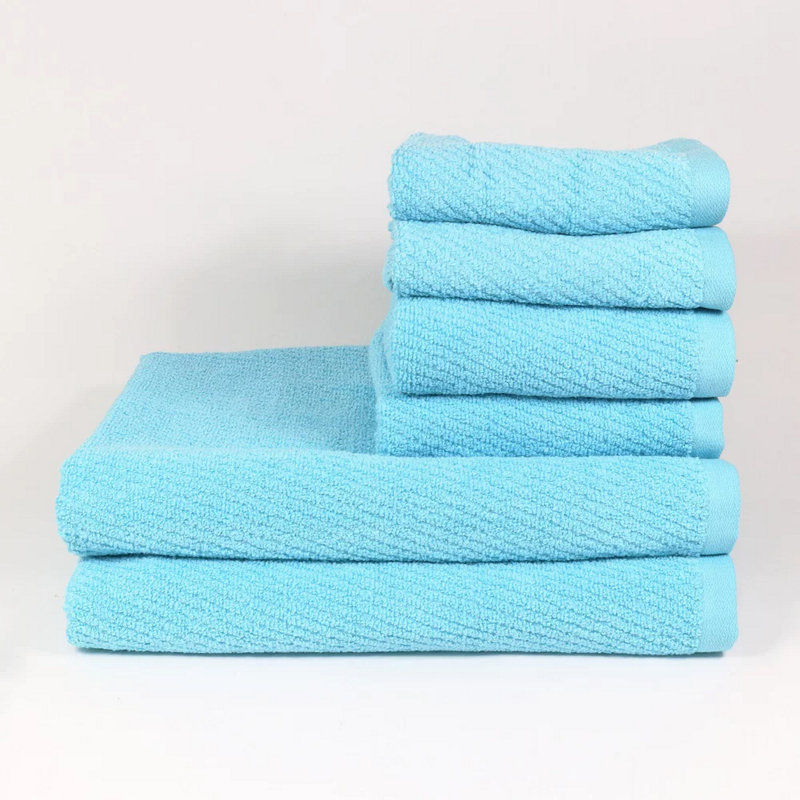 Ensemble de serviettes 6 pièces, Turquoise