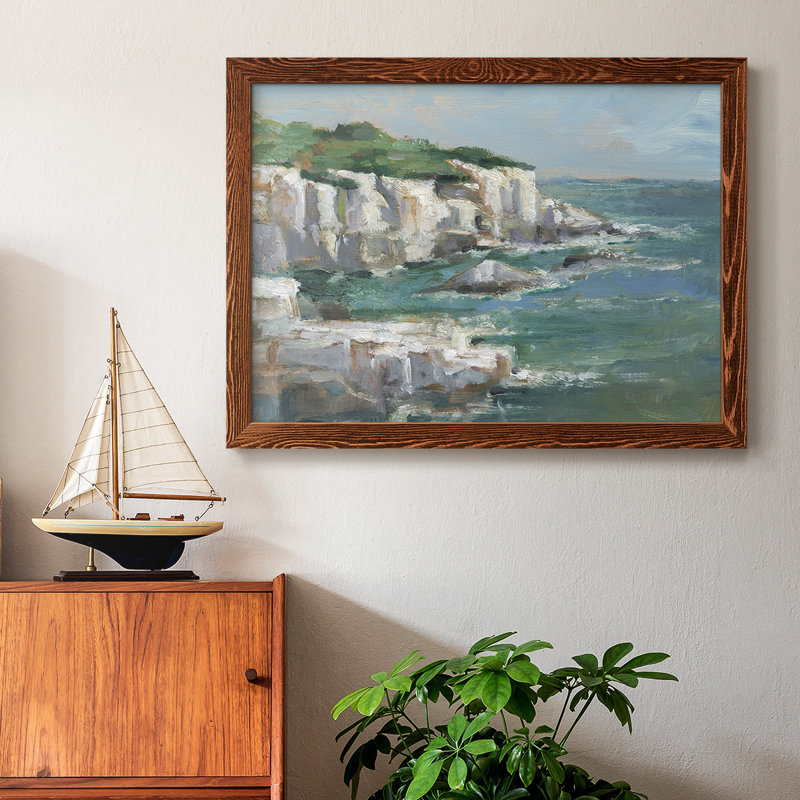 White Sea Cliff I, reproduction d'art sur toile, Érable, H 22 po x l 32 po x P 1,5 po