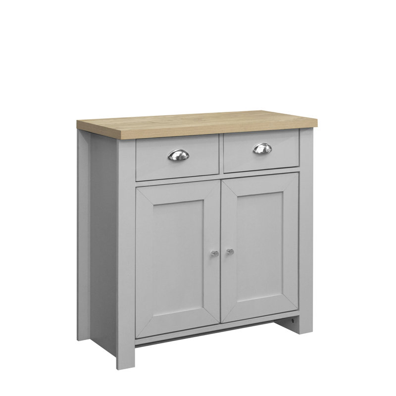 Highgate 79cm Wide 2 Drawer Sideboard, Grey/Oak