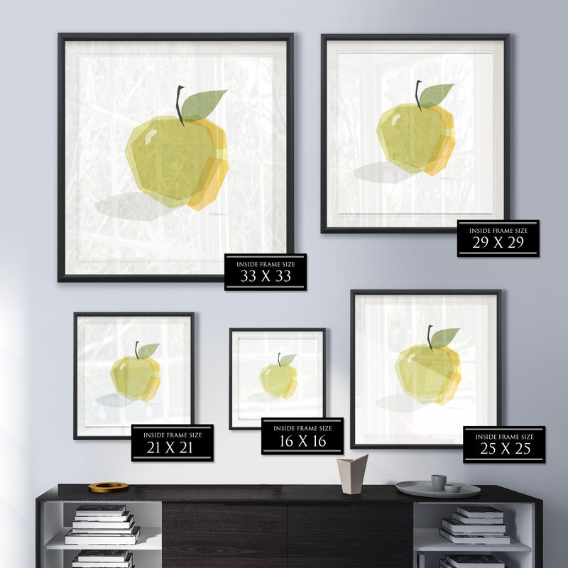 Lin vert pomme - impression encadrée, H 26,5 po x l 26,5 po x P 1,5 po