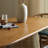 Ash rattan oval dining table set