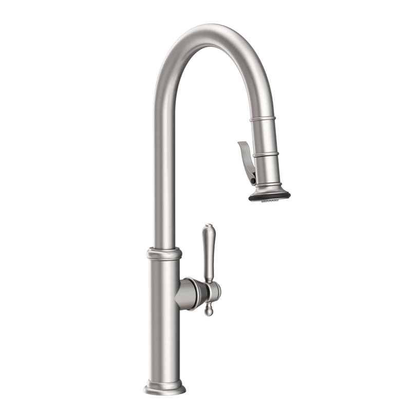 Pull-Down Kitchen Faucet - Trigger Spray, Stainless Steel (PVD)