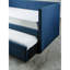 Lit de jour en bois avec revêtement bleu et lit gigogne pour meubles de chambre, revêtement, cadre,