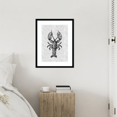 «Lobster Ink Print» par Nicholas Wood, reproduction d'art encadrée