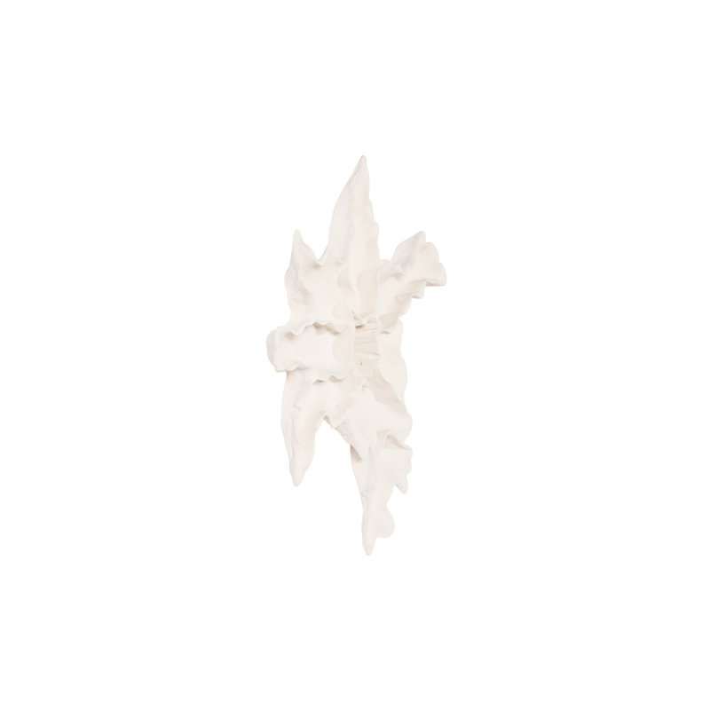 Cast Carved Root Wall Art, White Stone