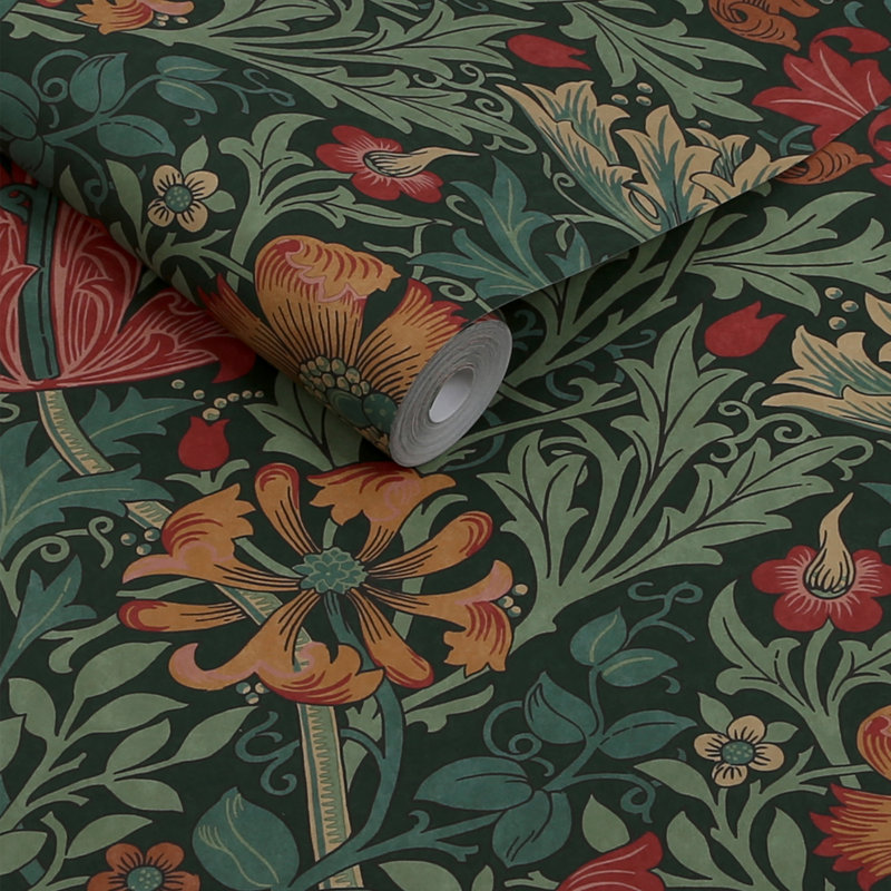 William Morris at Home Compton Privet Green Wallpaper