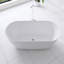 Baignoire de trempage autoportante 59 po en acrylique blanc brillant 59 po