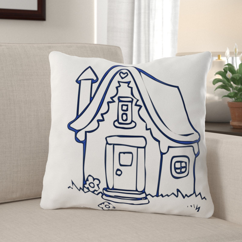 Housse et insert de coussin carré Dicken, Microsuède, Intérieur