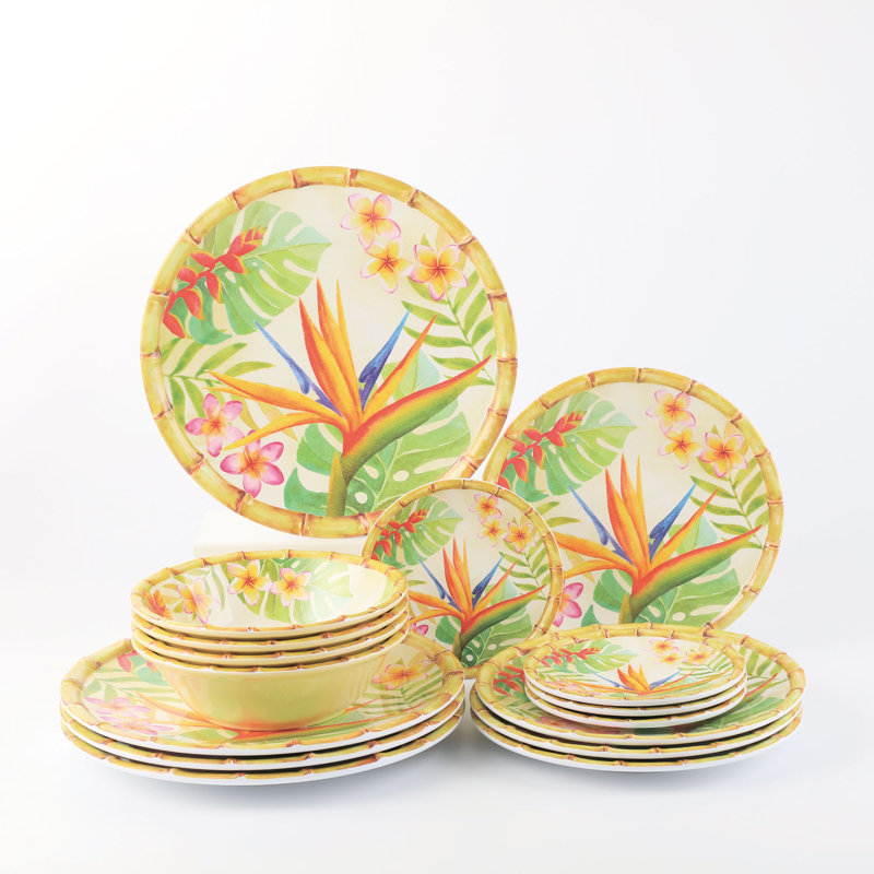 Dinnerware Set S16, Bird Of Paradise
