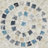 Eloise Mother of Pearl Shell Handmade Mosaic Plate Home Wall Decor with Blue Accents