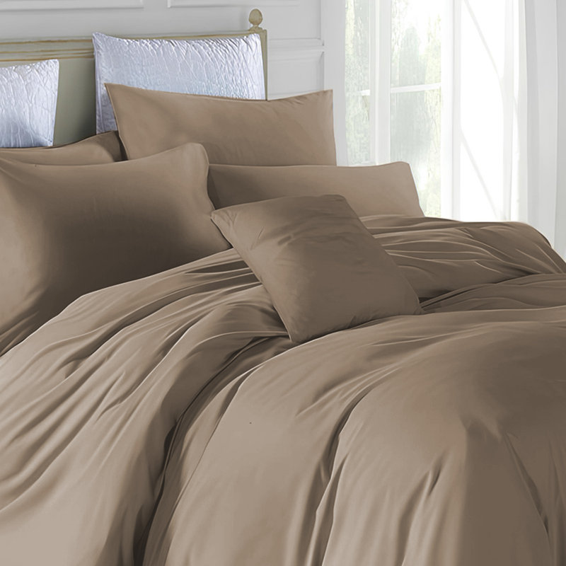 Marnisha Microfiber / Polyester Solid Colour Duvet Cover Set with Pillowcases, Double Duvet Cover Set +2 Pieces Included
