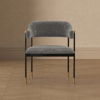 Chaise d'appoint rembourrée en métal Lia