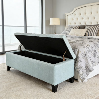 Banc de rangement rembourré capitonné l 50,25 po