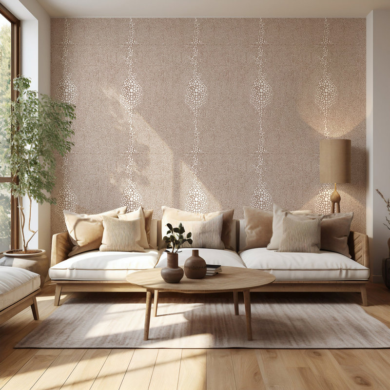 Rouleau de papier peint L 10 pi x l 24 po Shagreen, Envers vraiment taupe, Non collé, Faux Grasscloth