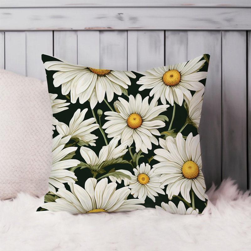 Floral Daisy Flowers V Modern, 18"H x 18"W