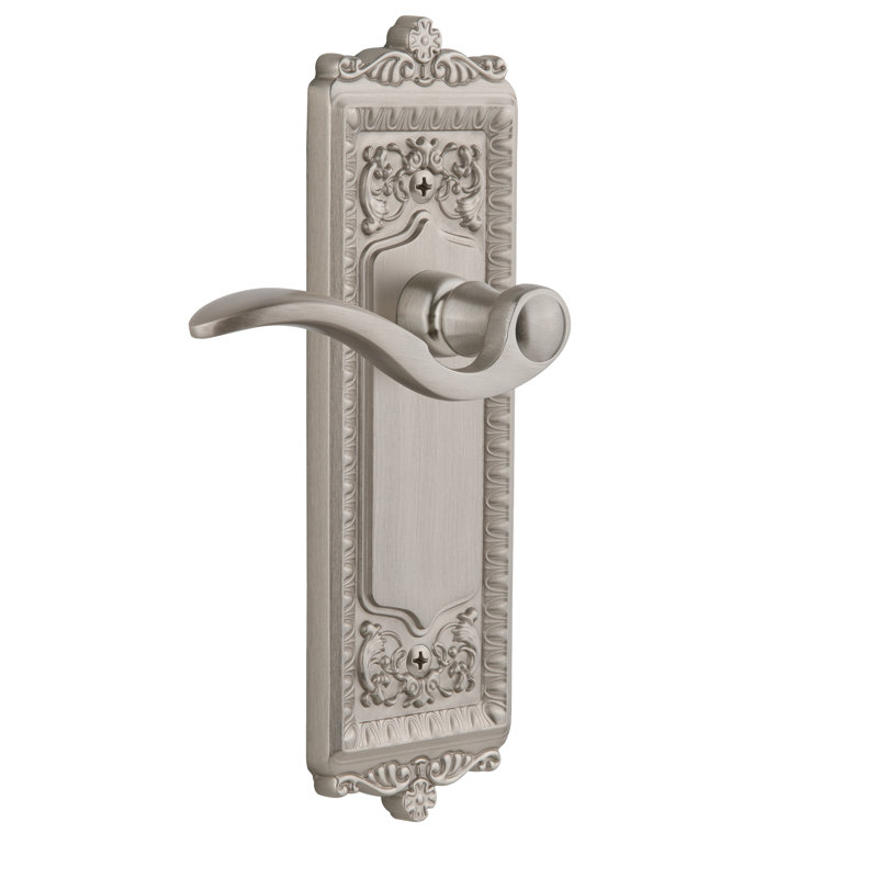Plaque d'intimité Grandeur avec levier Bellagio Windsor, Nickel satiné, 2 3/4 po