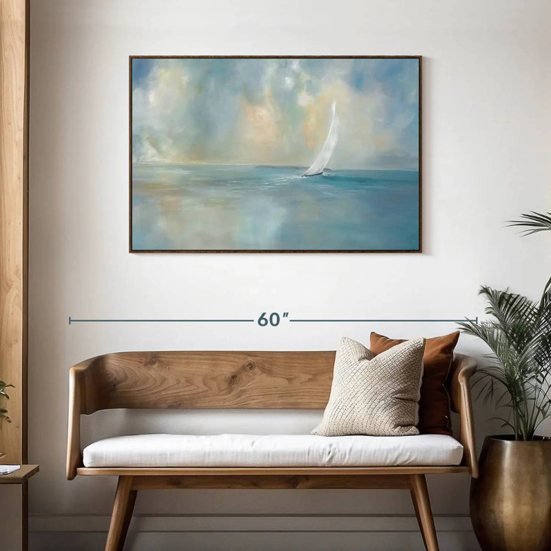 Heading Out, Floating Frame Walnut, 43" X 29"
