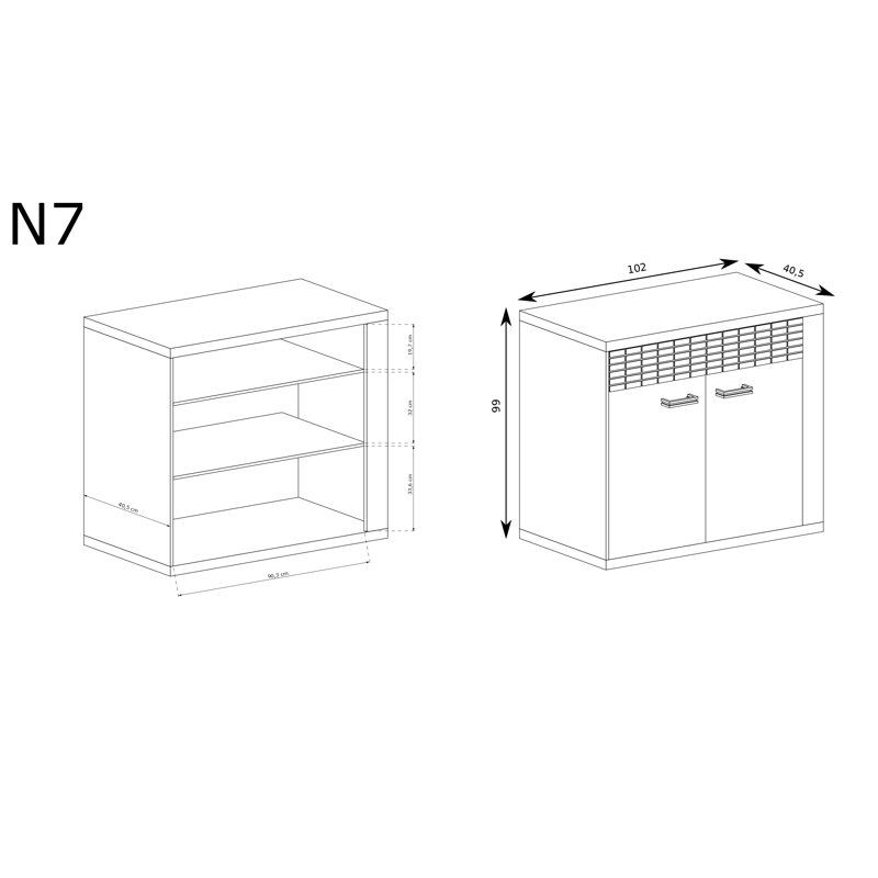 Temme Laminate Rectangle Accent Cabinet